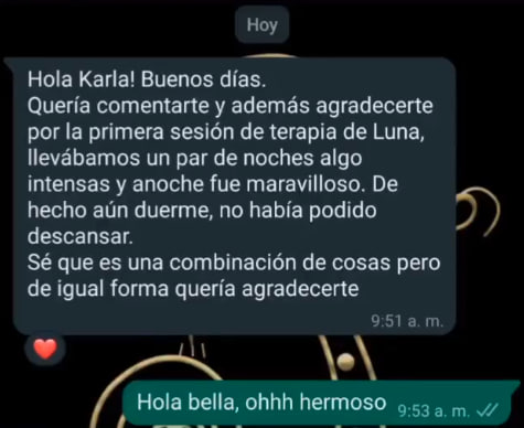 Testimonio primera sesión